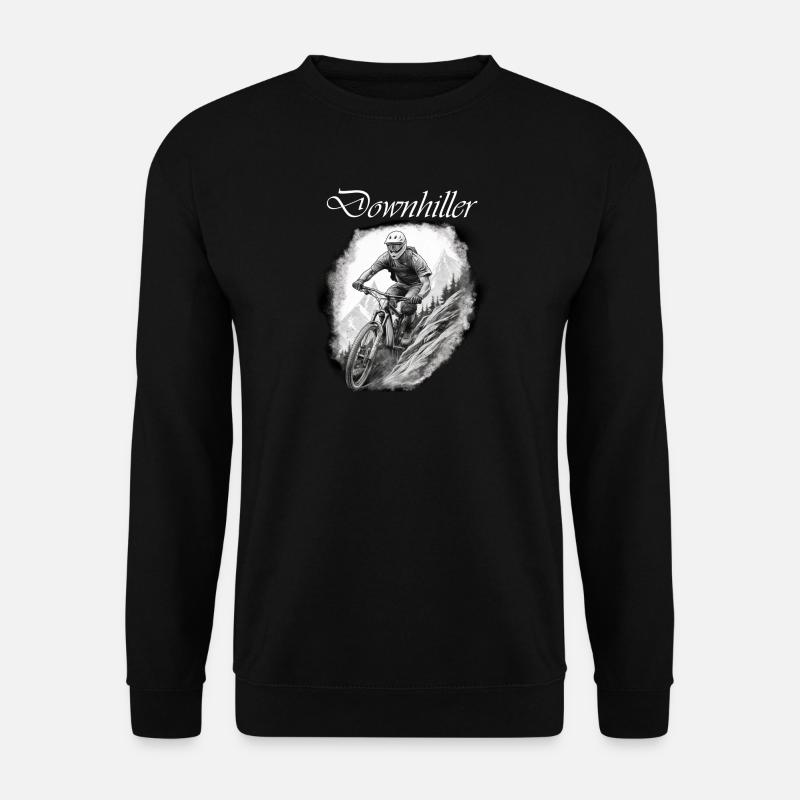Downhiller weiß - Unisex Pullover - Schwarz