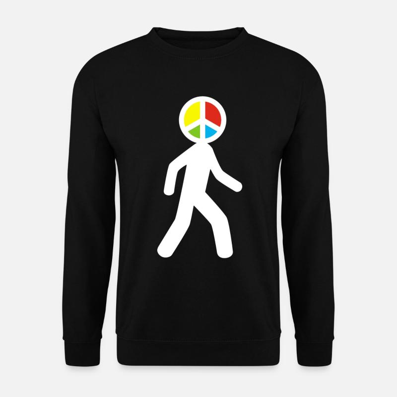 Man of Peace (white) - Unisex Sweatshirt - black