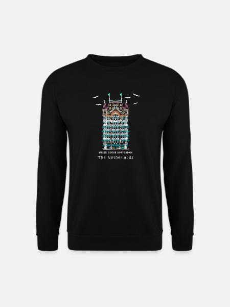 Rotterdam, Weißes Haus am Alten Hafen, Niederlande - Unisex Pullover - Schwarz