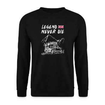 La légende de Landy ne meurt jamais - Sweat-shirt Unisexe - noir - Devant - Alina (178cm) & Michal (187cm)