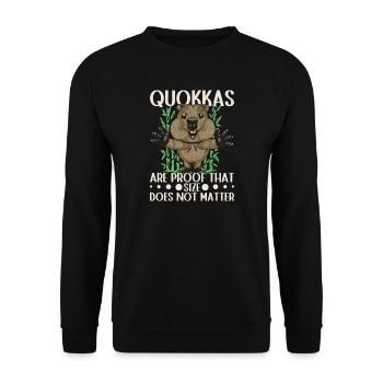 Quokkas are proof - Unisex Sweatshirt - black - Front - Alina (178cm) & Michal (187cm)