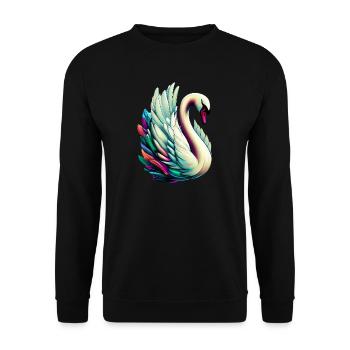 Cygne - Sweat-shirt Unisexe - noir - Devant - Alina (178cm) & Michal (187cm)