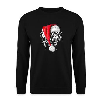 Père Noël Labrador Retriever chien de Noël Wilsigns - Sweat-shirt Unisexe - noir - Devant - Alina (178cm) & Michal (187cm)
