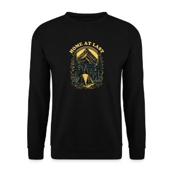 Berge, Natur & Camping - Unisex Pullover - Schwarz - Vorne - Alina (178cm) & Michal (187cm)
