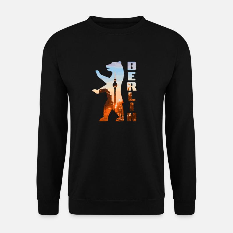 Berlin Bär Silhouette - Unisex Pullover - Schwarz