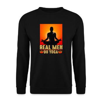 Yoga, Zen, Zen Attitude - Unisex Sweatshirt - black - Front - Alina (178cm) & Michal (187cm)