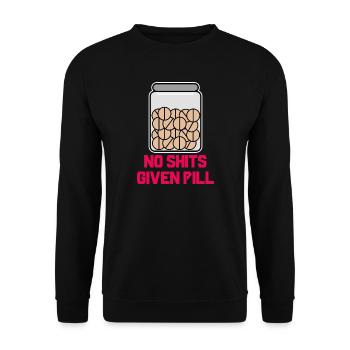 Egal Statement Haltung Ist Mir Wurscht - Unisex Pullover - Schwarz - Vorne - Alina (178cm) & Michal (187cm)