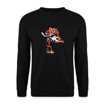 Girafe - Sweat-shirt Unisexe - noir - Devant - Alina (178cm) & Michal (187cm)