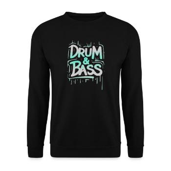 Schlagzeug und Bass - Unisex Pullover - Schwarz - Vorne - Alina (178cm) & Michal (187cm)