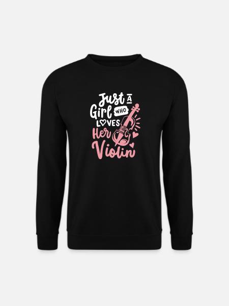 Geige Geigenspielerin - Unisex Pullover - Schwarz