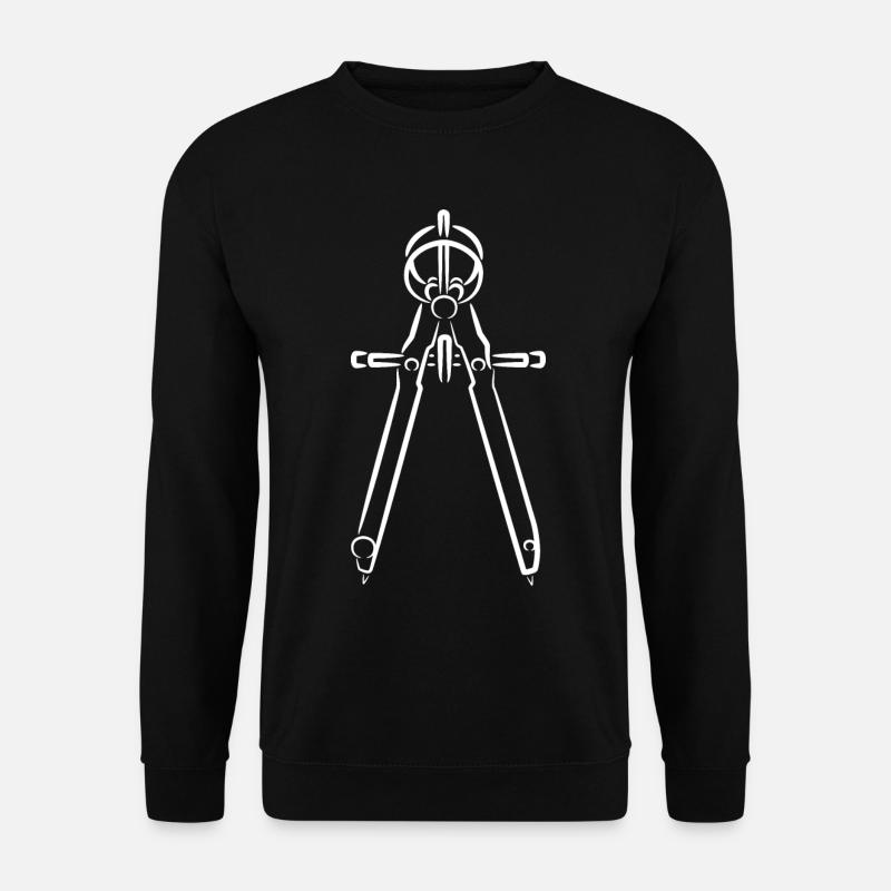 Compass Sketch - Unisex Sweatshirt - black