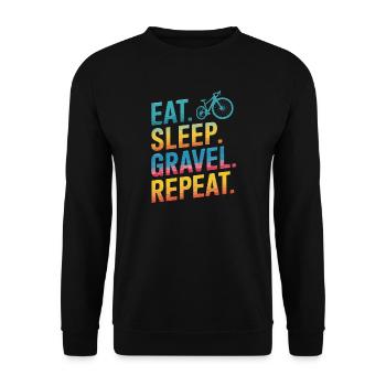 Conception motivante du mode de vie cycliste - Sweat-shirt Unisexe - noir - Devant - Alina (178cm) & Michal (187cm)