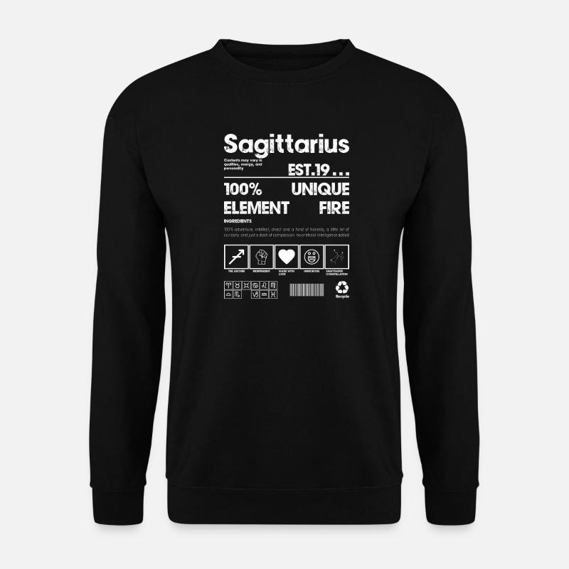Sagittarius Zodiac Emblem Unique - Unisex Sweatshirt - black