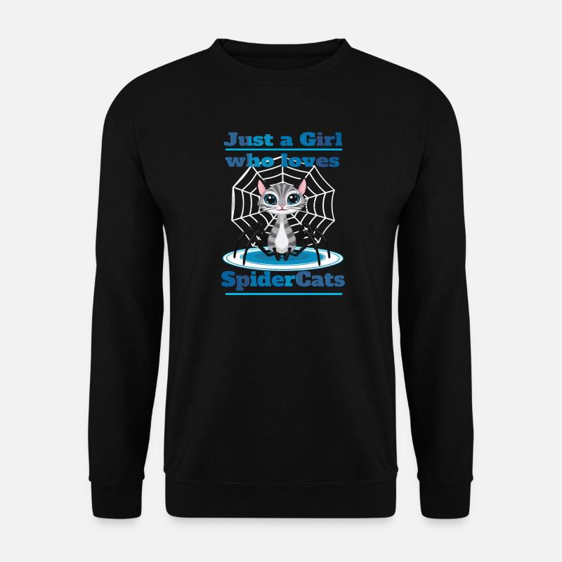 Chat araignées mignonnes - Sweat-shirt Unisexe - noir