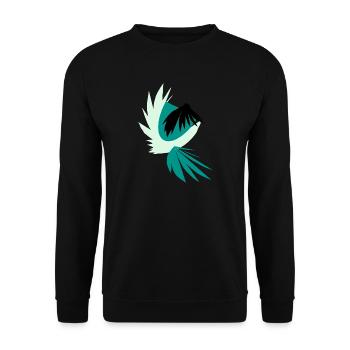 Feuilles de palmier tropical dans le vent - Sweat-shirt Unisexe - noir - Devant - Alina (178cm) & Michal (187cm)