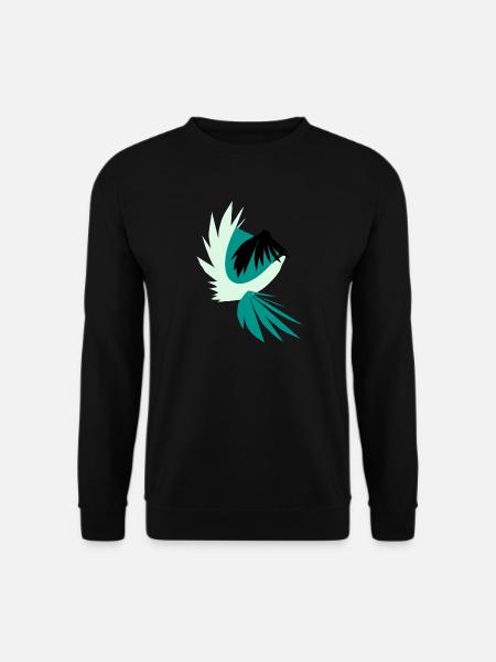 Tropische Palmenwedel im Wind - Unisex Pullover - Schwarz