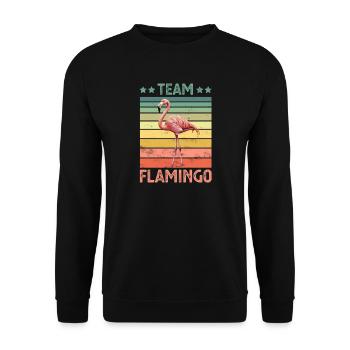 Flamingo - Unisex Sweatshirt - black - Front - Alina (178cm) & Michal (187cm)