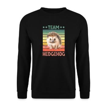 Igel - Unisex Pullover - Schwarz - Vorne - Alina (178cm) & Michal (187cm)