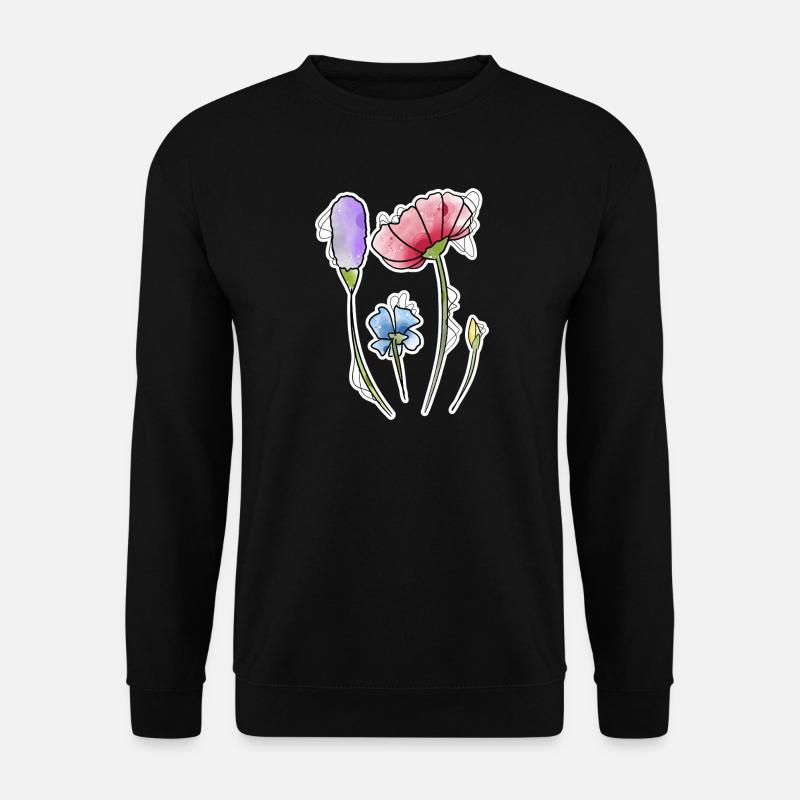 Blumen - Unisex Pullover - Schwarz