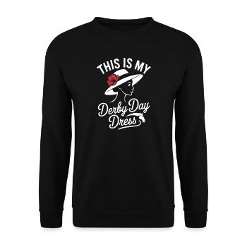 Derby Day Elegantes Hutdesign - Unisex Pullover - Schwarz - Vorne - Alina (178cm) & Michal (187cm)