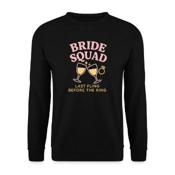bride squad - Unisex Pullover - Schwarz - Vorne - Alina (178cm) & Michal (187cm)