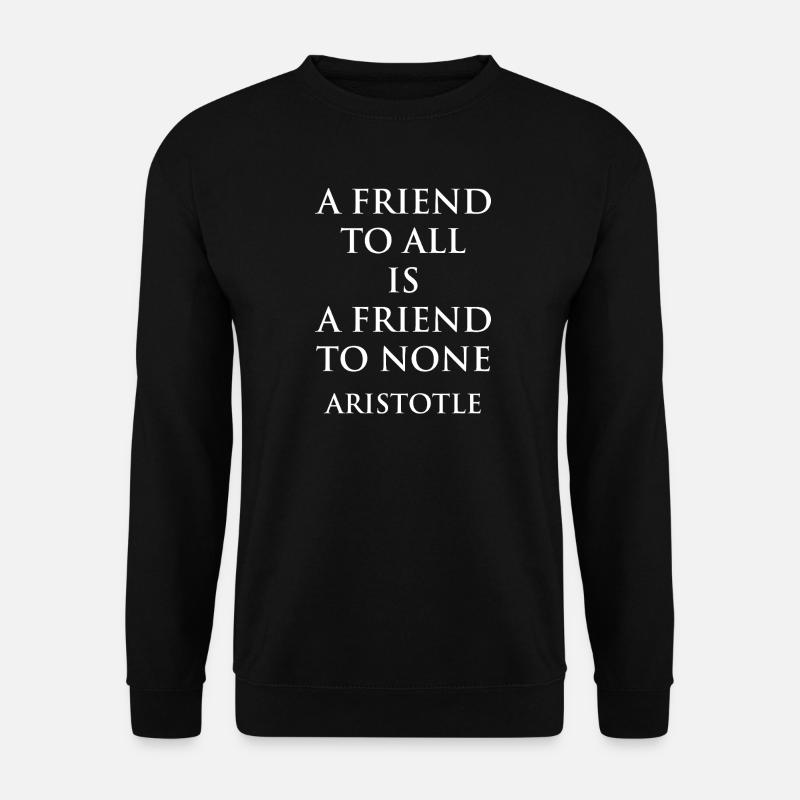 Minimalistisches philosophisches Zitat-Design - Unisex Pullover - Schwarz