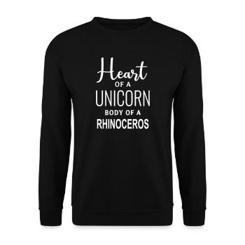 fat fat fat belly overweight sayings - Unisex Sweatshirt - black - Front - Alina (178cm) & Michal (187cm)