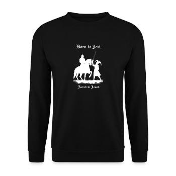 Born to Jest, Forced to Joust - Unisex Sweatshirt - black - Front - Alina (178cm) & Michal (187cm)