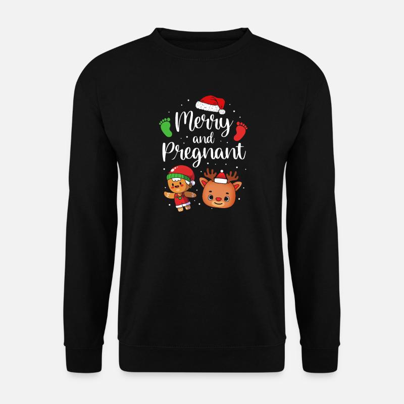 Werdende Mutter Weihnachten Gender Reveal - Unisex Pullover - Schwarz