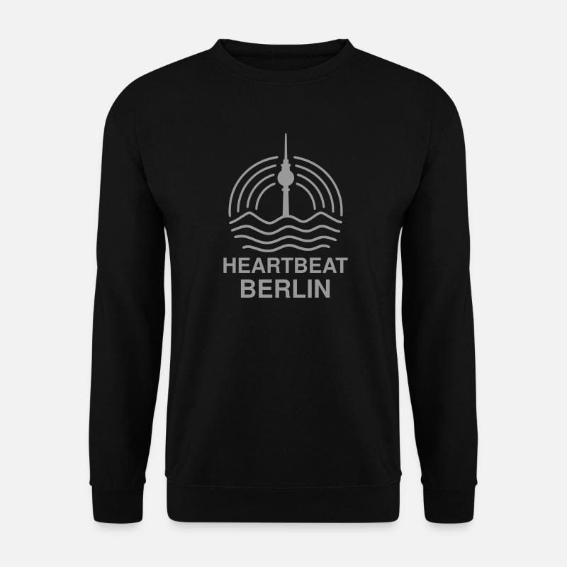 Heartbeat Berlin – Urban Vibes Design - Unisex Pullover - Schwarz