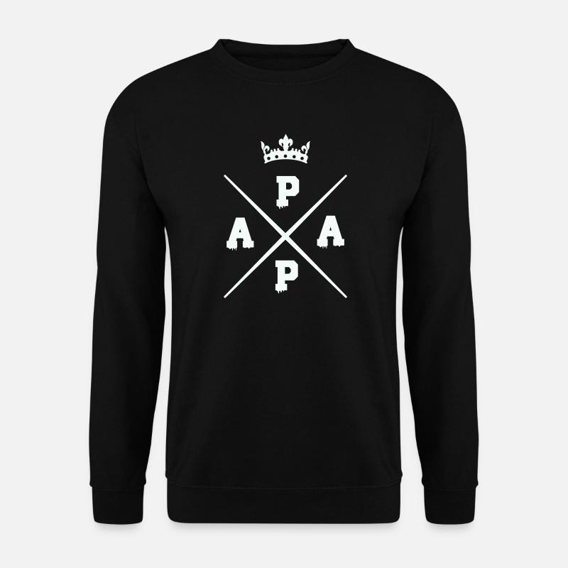 Kreuzendes Papa krone Logo - Unisex Pullover - Schwarz