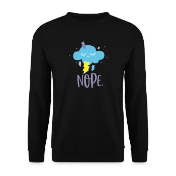 Kawaii Cloud Non Non - Sweat-shirt Unisexe - noir - Devant - Alina (178cm) & Michal (187cm)