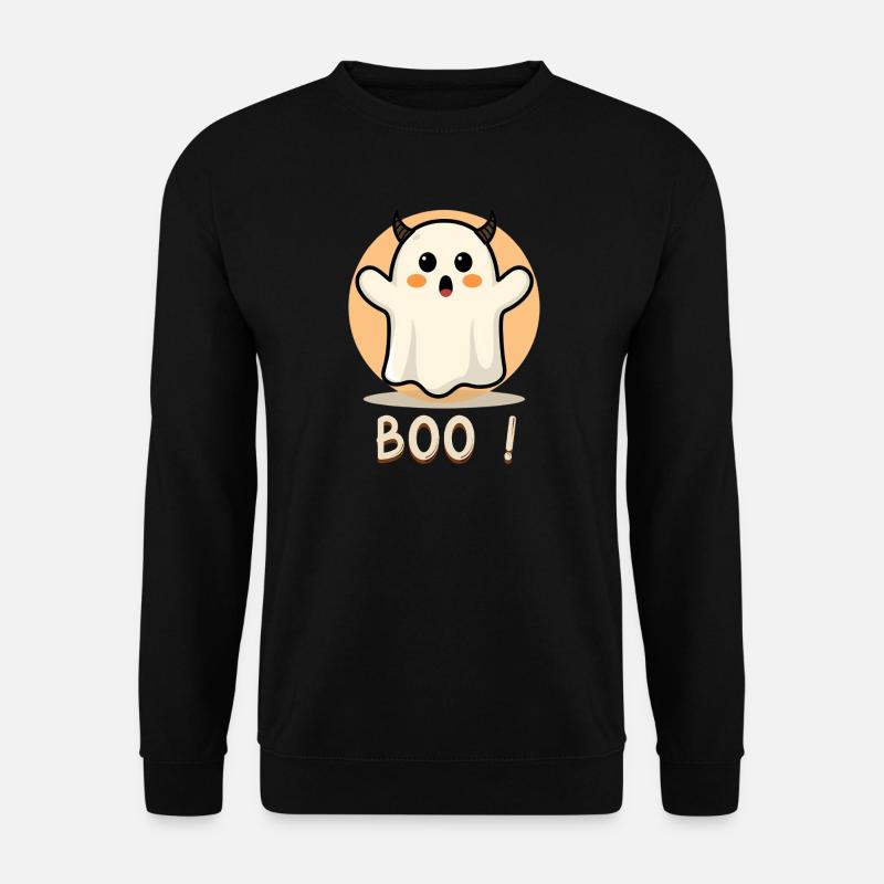 Buhruf! Ghost Halloween Decke - Unisex Pullover - Schwarz