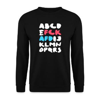 FCK AFD | Political Statement Design - Unisex Sweatshirt - black - Front - Alina (178cm) & Michal (187cm)