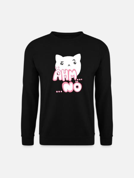 Euh, non, le rose chat kawaii - Sweat-shirt Unisexe - noir