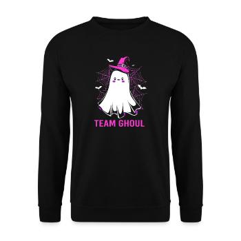 Halloween Gender Reveal Team Girl - Unisex Sweatshirt - black - Front - Alina (178cm) & Michal (187cm)