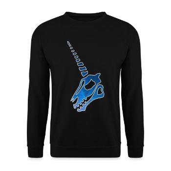 Unicorn skull and starry sky - Unisex Sweatshirt - black - Front - Alina (178cm) & Michal (187cm)