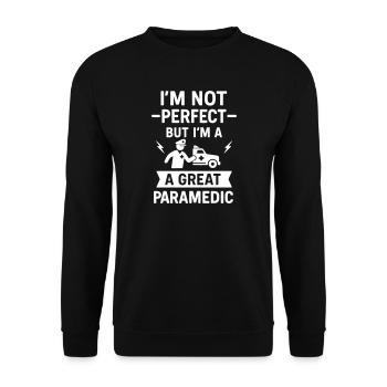 Super Paramedic Rescue - Unisex Sweatshirt - black - Front - Alina (178cm) & Michal (187cm)