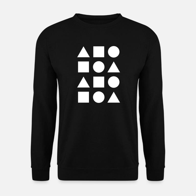 Geometrisches Raster von Formen - Unisex Pullover - Schwarz