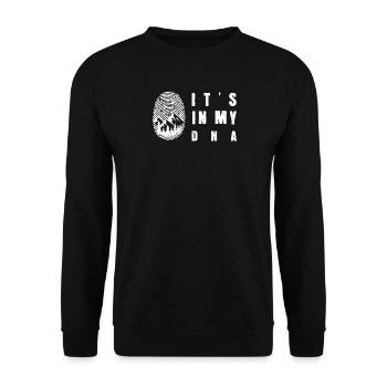 DNA Wald Fingerabdruck Design - Unisex Pullover - Schwarz - Vorne - Alina (178cm) & Michal (187cm)