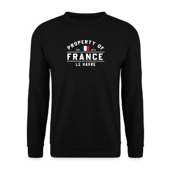 From France Le Havre Brand - Unisex Sweatshirt - black - Front - Alina (178cm) & Michal (187cm)