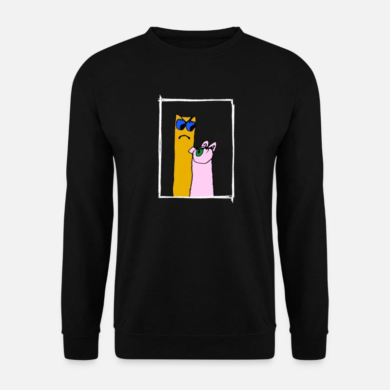 pig vs french fries - Unisex Pullover - Schwarz