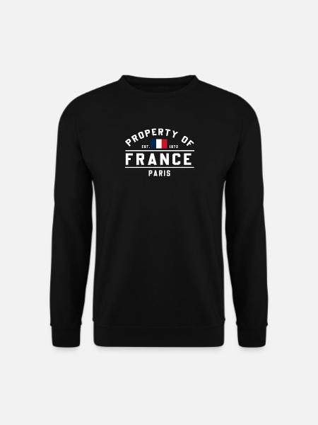 Französische Immobilien Paris Kunst - Unisex Pullover - Schwarz