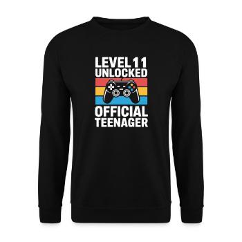 Niveau 11 Adolescent Officiel Débloqué - Sweat-shirt Unisexe - noir - Devant - Alina (178cm) & Michal (187cm)