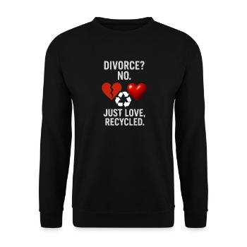 Funny Breakup & Divorce Party Shirt  - Unisex Sweatshirt - black - Front - Alina (178cm) & Michal (187cm)