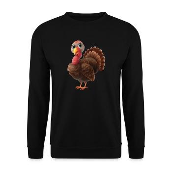 Truthahn - Unisex Pullover - Schwarz - Vorne - Alina (178cm) & Michal (187cm)