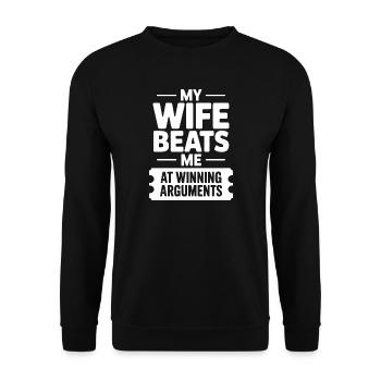 Witty Rivalry: Winning Arguments - Unisex Sweatshirt - black - Front - Alina (178cm) & Michal (187cm)