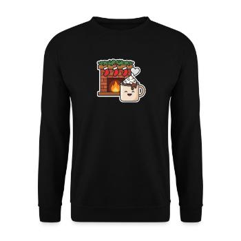 Chocomel warm by the fire cheerful - Unisex Sweatshirt - black - Front - Alina (178cm) & Michal (187cm)