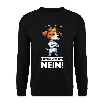 Before You Ask Jack Russel Terrier Jackie Terrier - Unisex Sweatshirt - black - Front - Alina (178cm) & Michal (187cm)