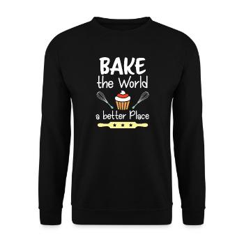 Cuisinez le monde pour un endroit meilleur - Sweat-shirt Unisexe - noir - Devant - Alina (178cm) & Michal (187cm)